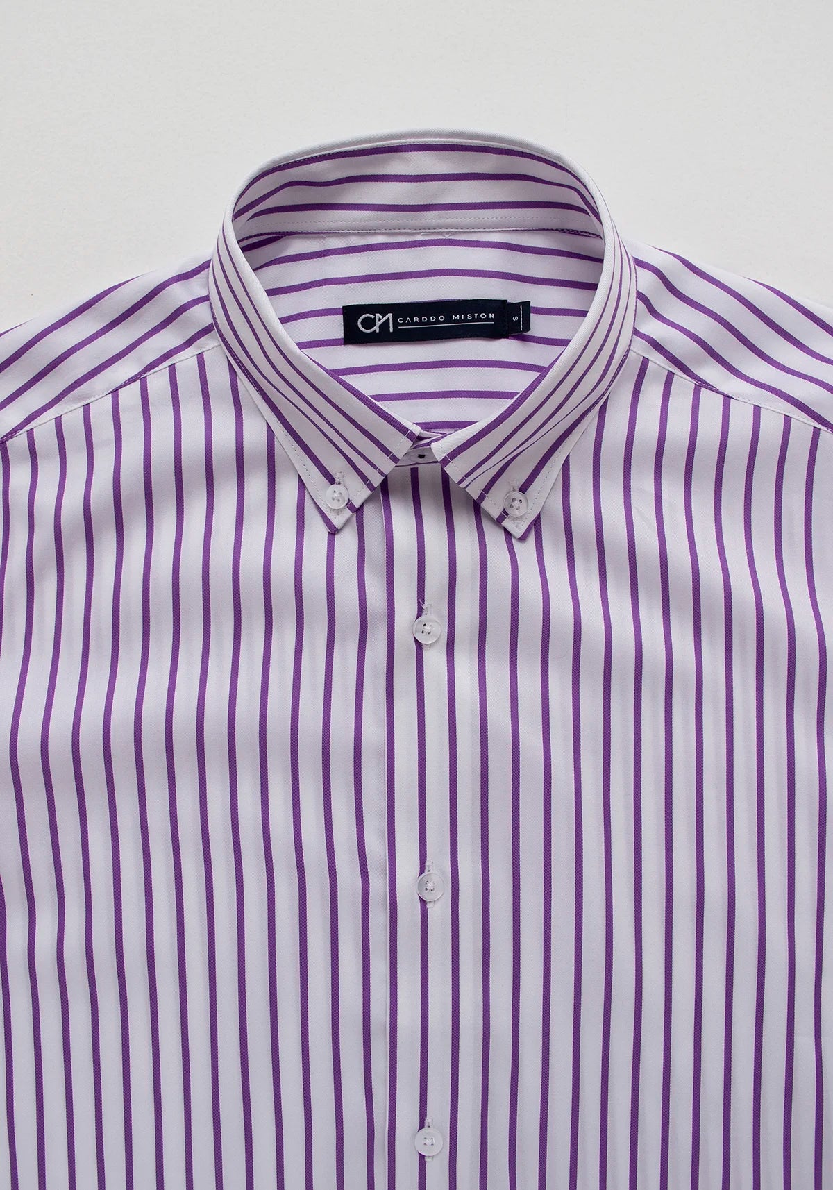 Camisa Sarga Raya Algodón Lila